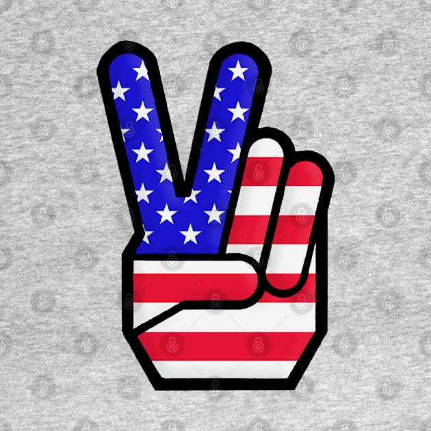 USA Peace Sign Hand Gesture by DankFutura